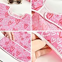 Vista 5 de PandaEar Paquete de 5 baberos de manga larga para bebé, babero impermeable de manga completa para bebés de 6 a 36 meses