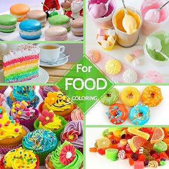 Food Colouring - 12 Colours Variety Liquid Cake Icing Food Colouring Kit for Baking, Fondant, Decorating and Cooking - Vibrant Food Colour Dye for Airbrush, DIY Slime Making and Crafts - 6ml Each