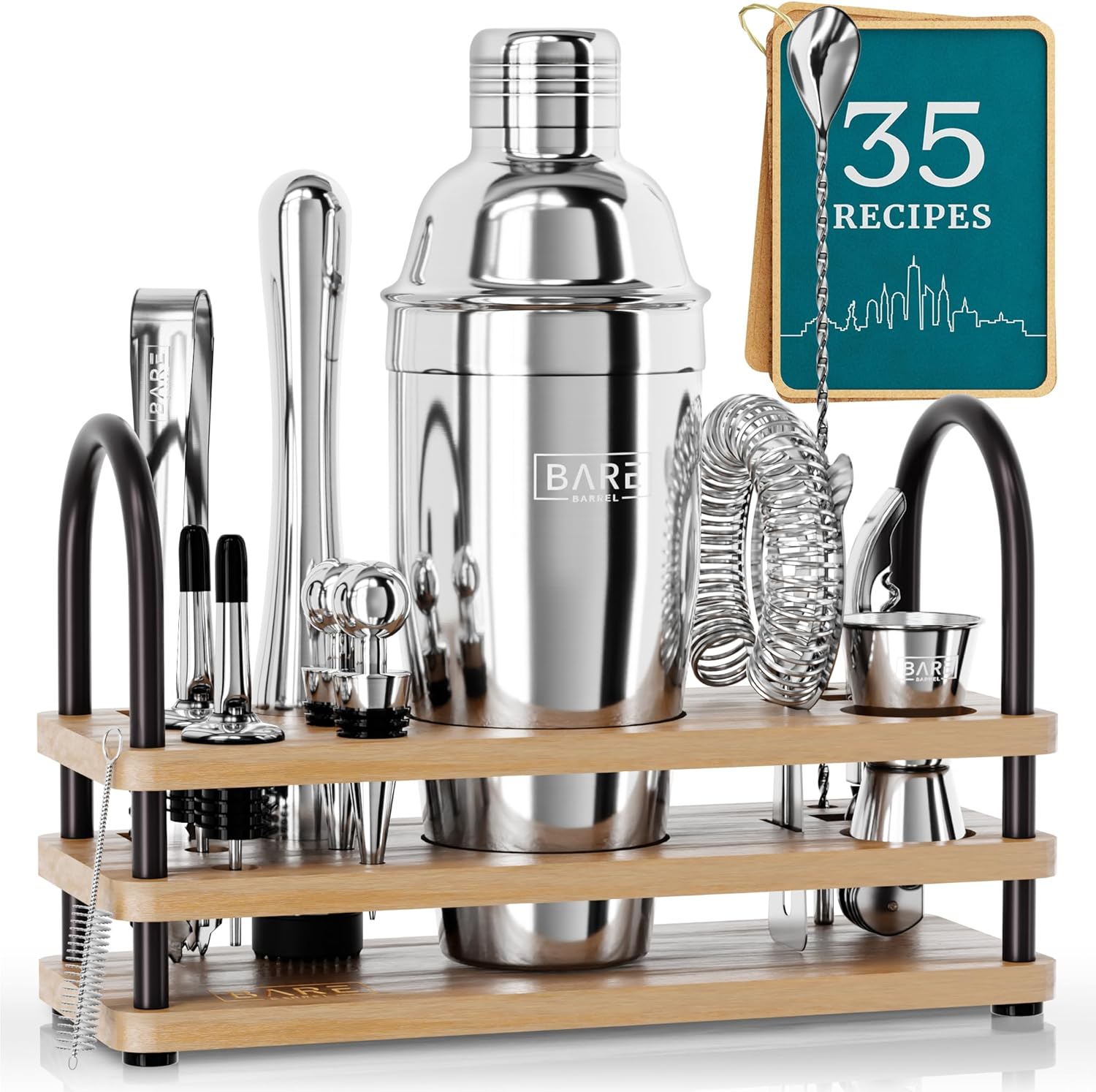 Mixology Bartender Kit Silver Home Bar Set Cocktail