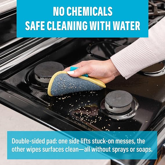 E-Cloth Washing Up Pad, Non-Scratch Kitchen Scrubber/Wiper - Brilliant for Removing Stuck-On Food from Pots & Pans, assorted colors