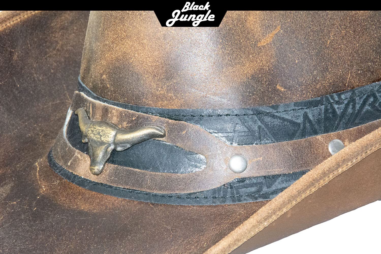 Black Jungle Ontario Outdoor Western Cappello in Pelle Australia Cowboy Cappelli in Pelle Cappello da Equitazione Unisex