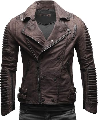 genuine leather biker jacket 