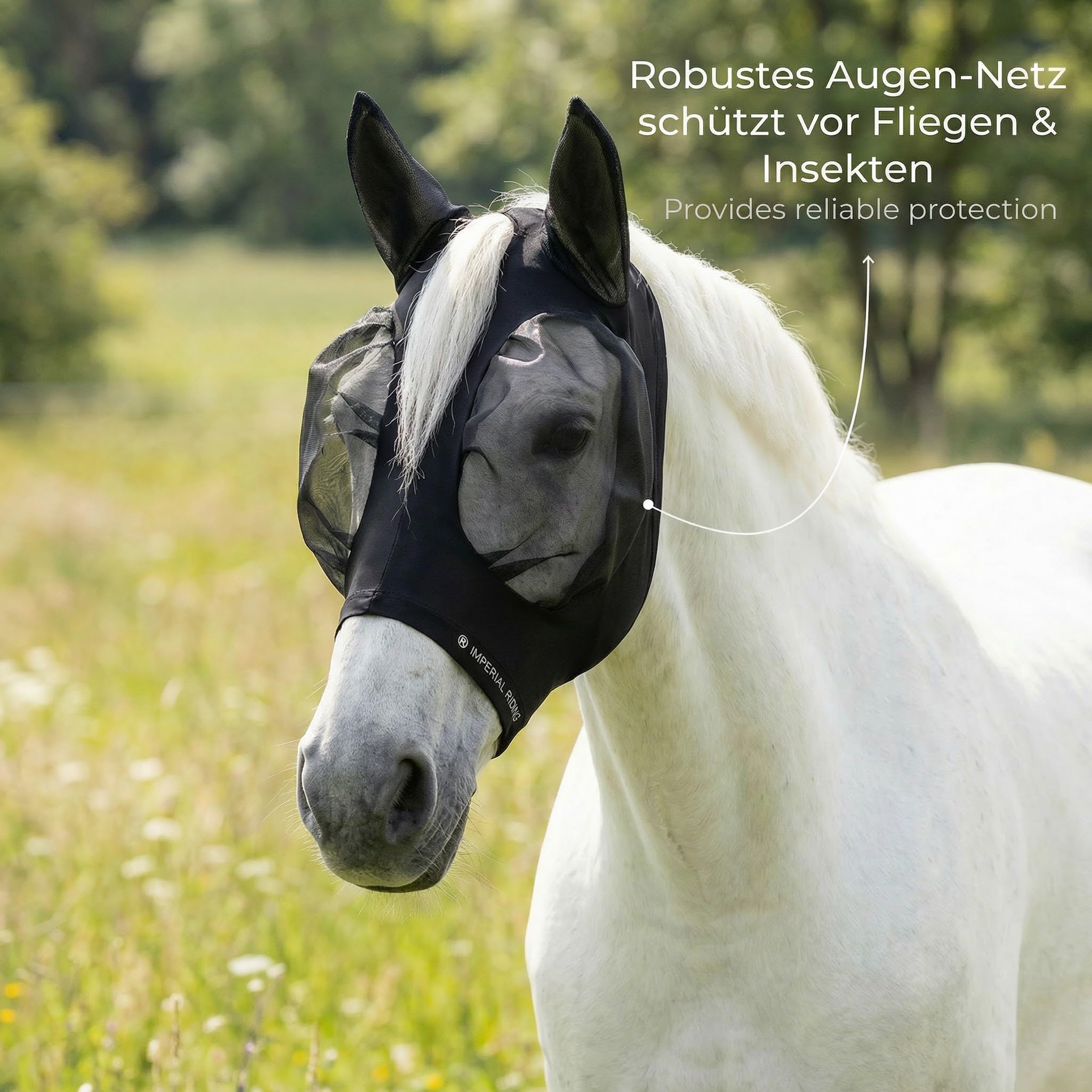Imperial Riding Trail Ride Basic Masque Anti-Mouches élastique pour Poney Lilas