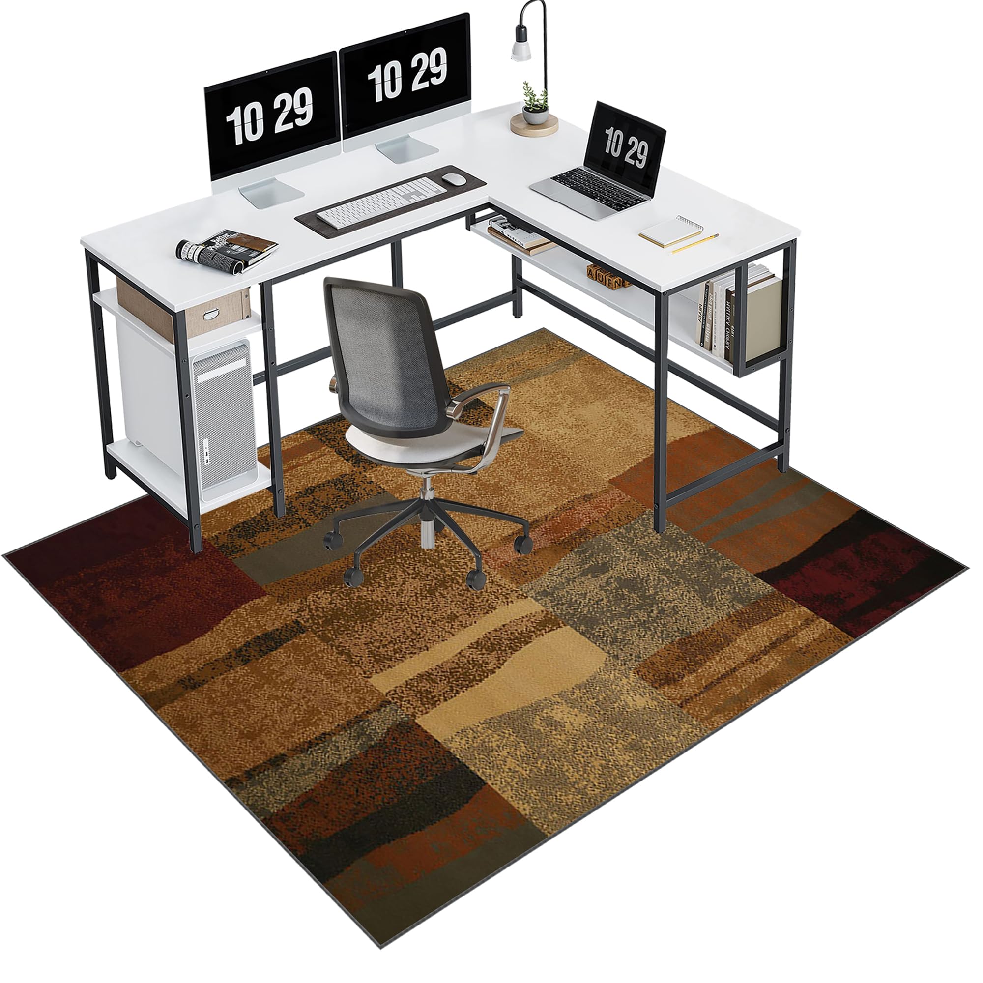 EYKWKB Office Chair Mat for Hardwood Floor, Desk Chair Mat for Carpeted Floors, Gaming Rug, Home Office Gaming Chair Mat, Carpet Protector Floor Mat, Floor Protector for Rolling Chair 80 x 120 cm