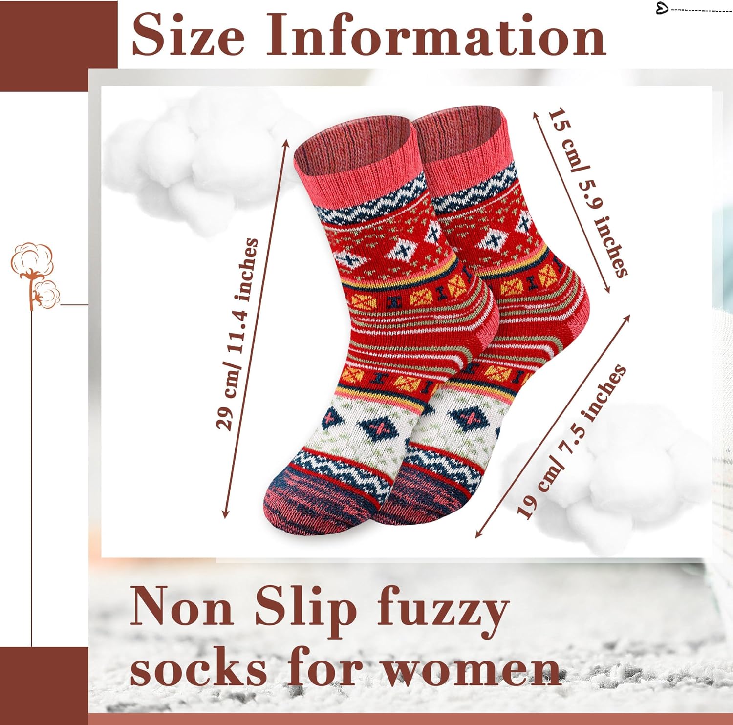 Taiyin 80 Pairs Bulk Wool Socks for Women Winter Knit Thermal Warm Soft Thick Vintage Fluffy Cozy Hiking Socks Indoor Christmas Boho Gifts - Image 4