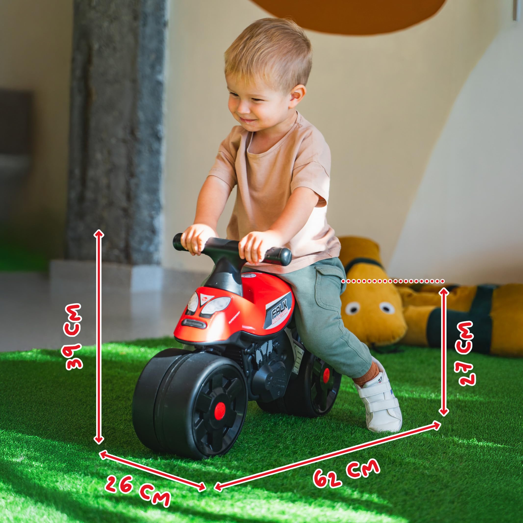 Falk 400 Hobby Horse X Racer Moto Giocattolo, colore Rosso
