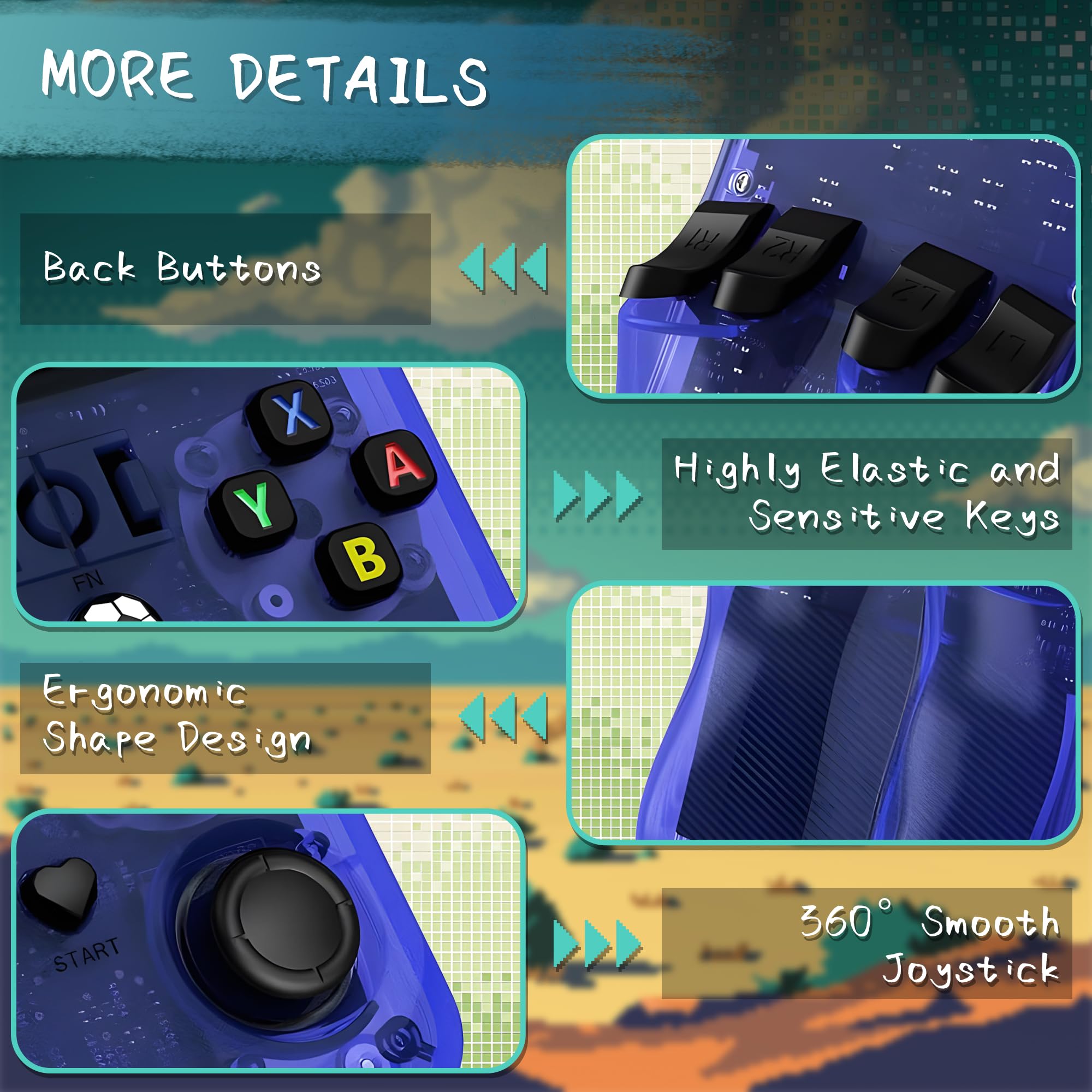 R36MAX Retro Handheld Game Console,Game Console with 256GB TF Card - Image 4