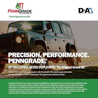 Penn Grade 1, 77296, Classic Multi-Purpose GL-4 Gear Oil SAE 80W-90, 1 Quart (6 Pack)