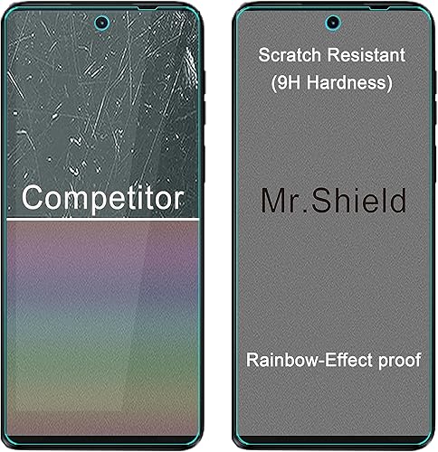 Miniatura 5 de Mr.Shield [Paquete de 3] Protector de pantalla para Motorola Moto G14 / Moto G54 [vidrio templado] [Vidrio japonés con dureza 9H] Protector de