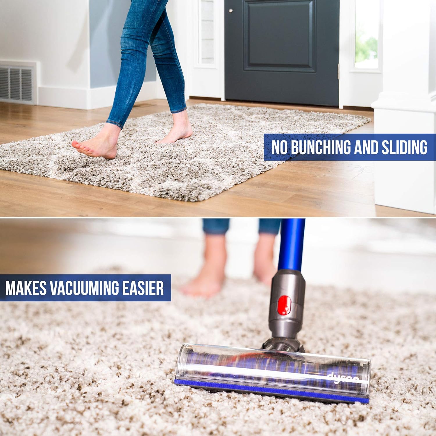 TRU Lite Non Slip Pad - Non-Slip Rug Pad for Hardwood Floors - Non Skid Washable Furniture Pad - Lock Area Rugs, Mats, Carpets, Furniture in Place - Trim to fit Any Size - 8' x 10'