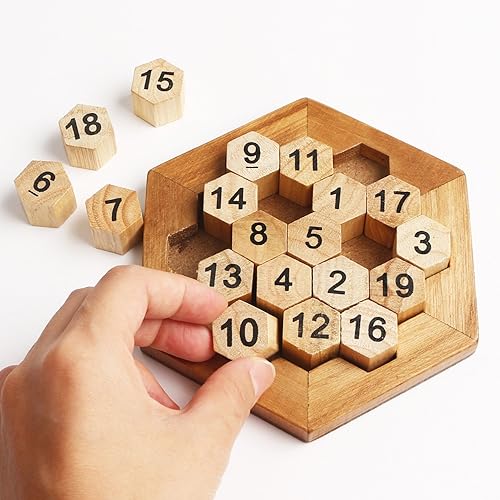 Miniatura 4 de Rompecabezas digital de madera, 20 piezas de juguete para niños y adultos, edad recomendada de 6 años en adelante