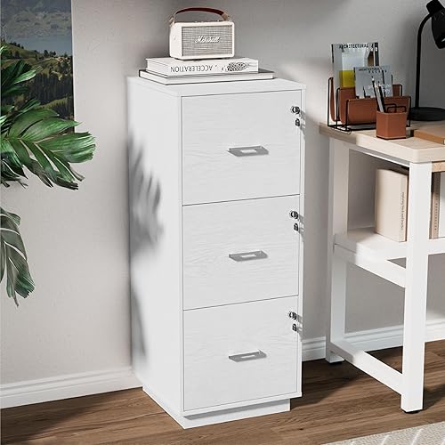 Miniatura 104 de VINGLI Archivador de 2 cajones con cerradura, archivadores rodantes para oficina en casa, soporte de impresora pequeño, organizador de archivos