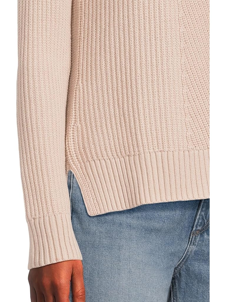 Navy L.L.Bean Mariner Shaker Mixed-Stitch Sweater Crewneck