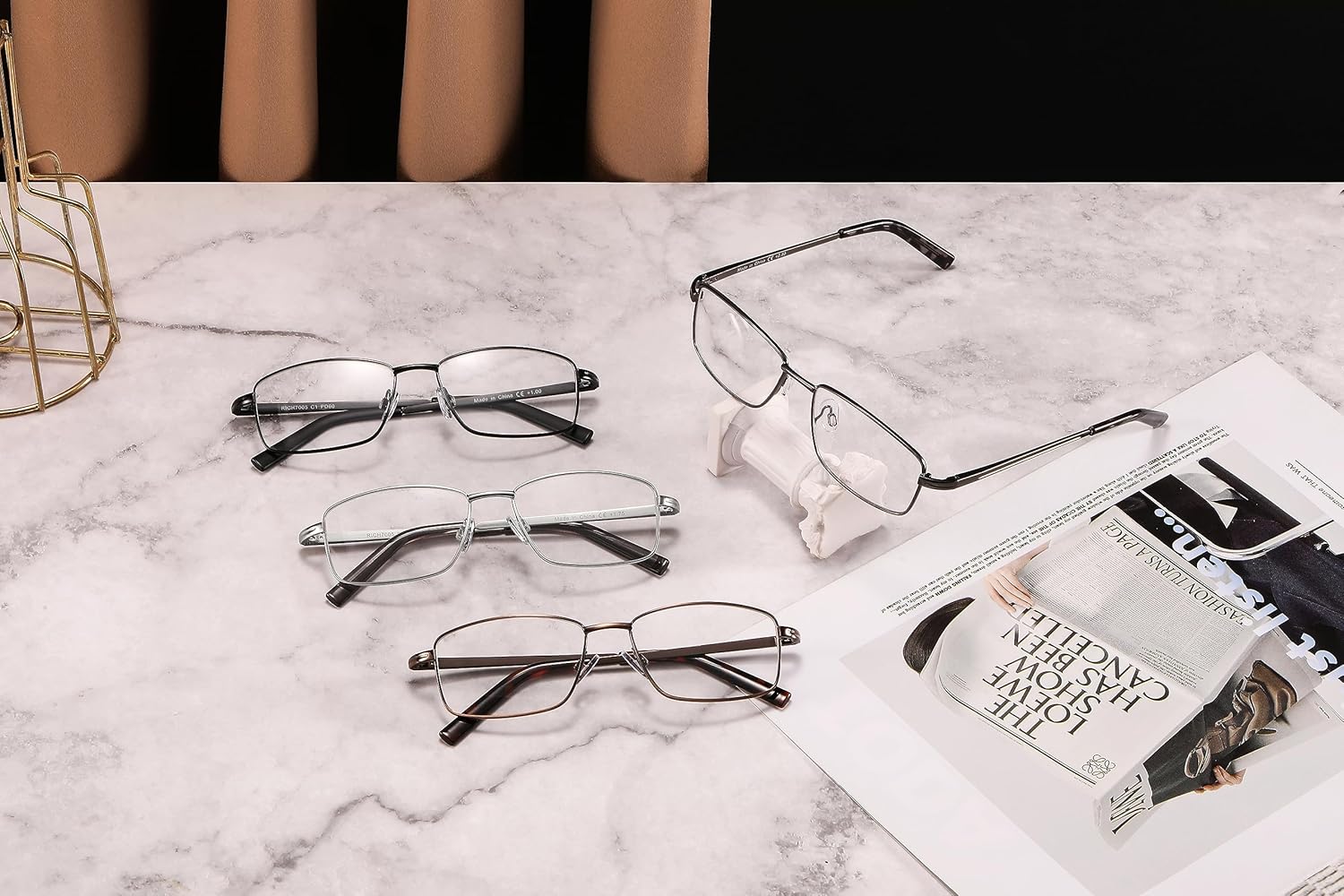 4 Pack Reading Glasses for Men, Computer Readers with Spring Hinge, Anti UV Ray/Eye Strain/Glare