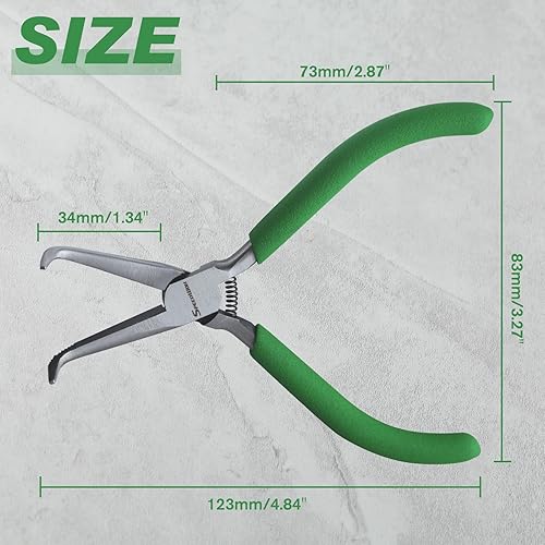 Miniatura 40 de SPEEDWOX Mini alicates de punta larga de 5-1/2 pulgadas, alicates de punta de cadena con cortador de alambre, cortadores laterales de nariz de aguja