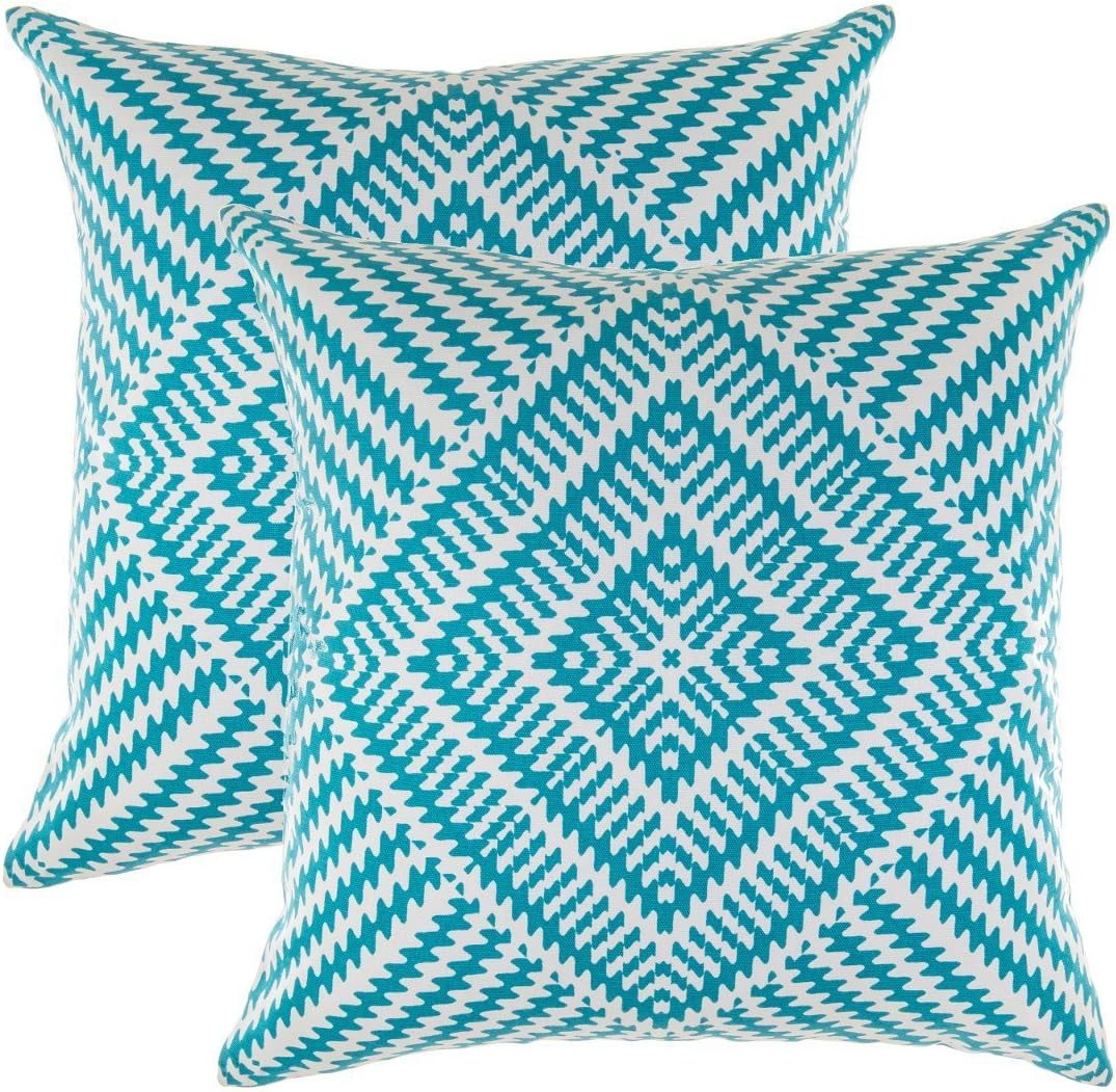 TreeWool 2 Pack Kaleidoscope Accent Decorative Cotton Throw