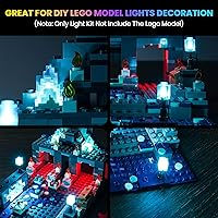Vista 3 de Kit de luces LED mejorado compatible con Lego Minecraft The Deep Dark Battle Set, decoración de luces compatible con Lego 21246 (modelo no incluido)