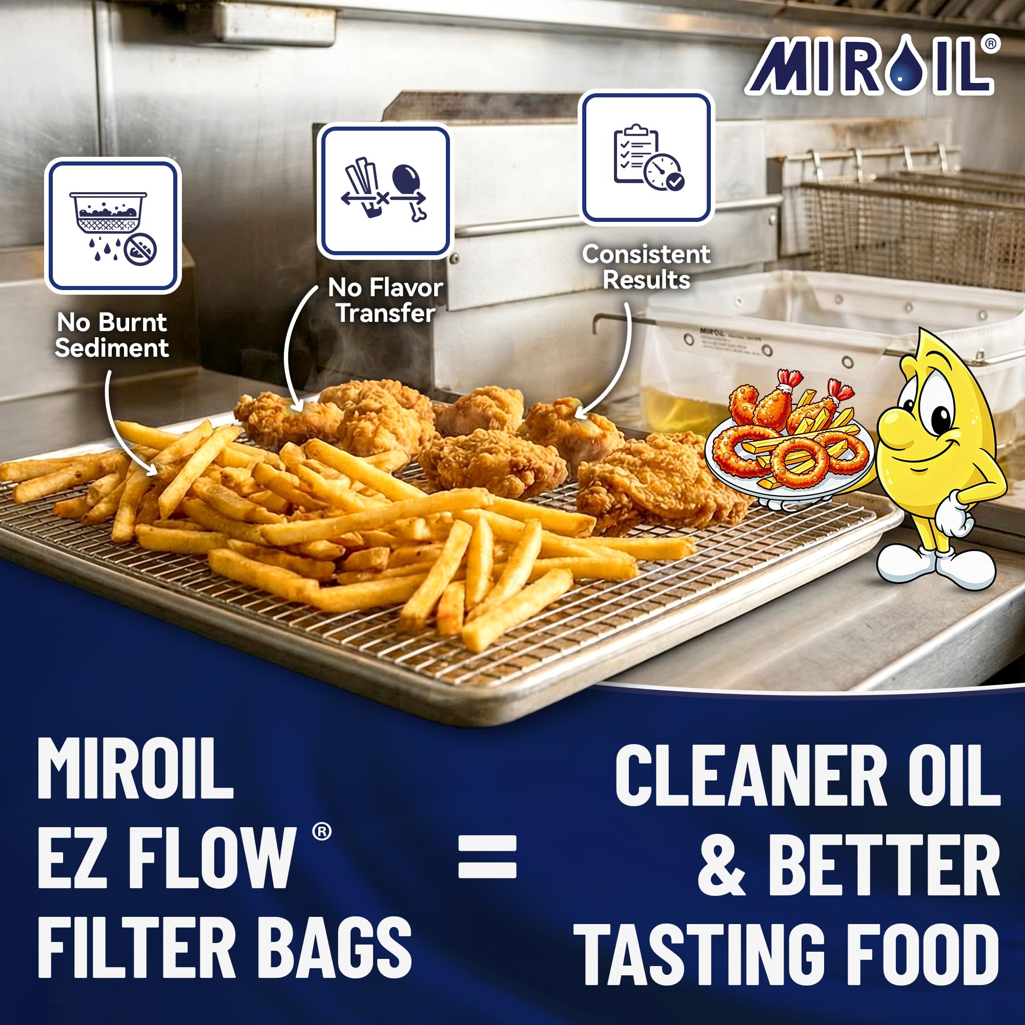 Miroil RB6PS Part 12852 EZ Flow - Bolsa de filtro para aspiradora