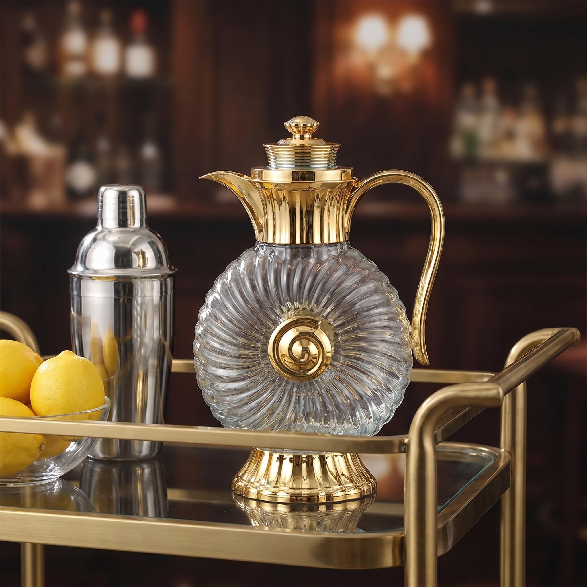 Großer Glaskrug mit 1,8l Fassungsvermögen und Hoher Transparenz im Eleganten Arabischen Stil für Zuhause und Dinnerpartys