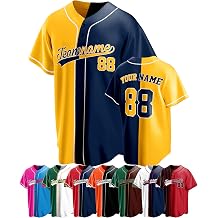 Personalized Split Baseball Jersey - Custom Uniform with Name, Number, Logo - Customized Softball Shirt for Men, Women, Youth