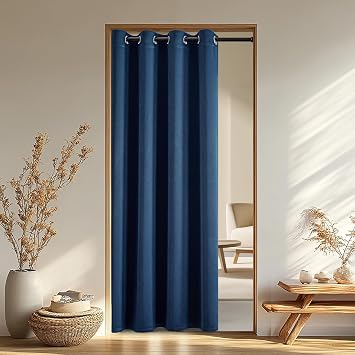 IGEMAEVE Blackout Curtains for Bedroom Grommet Navy Blue 40" W x 84" L