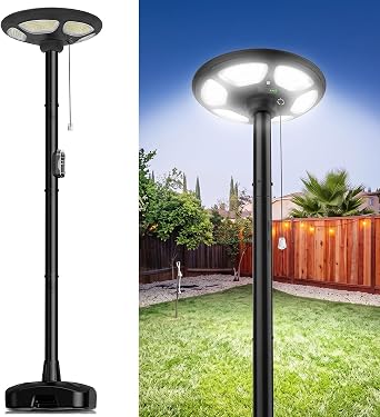 Solar Post Light, 360 Even Illumination for Yard