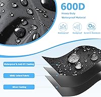 Vista 3 de Funda para refrigerador para exteriores, 600D, resistente, 100% impermeable, cubierta vertical para congelador, fundas exteriores para refrigerador.