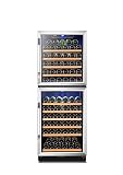 Lanbo Built-in Dual Zone Wine Cooler with Double-Layer Glass Door, 133 Bottle