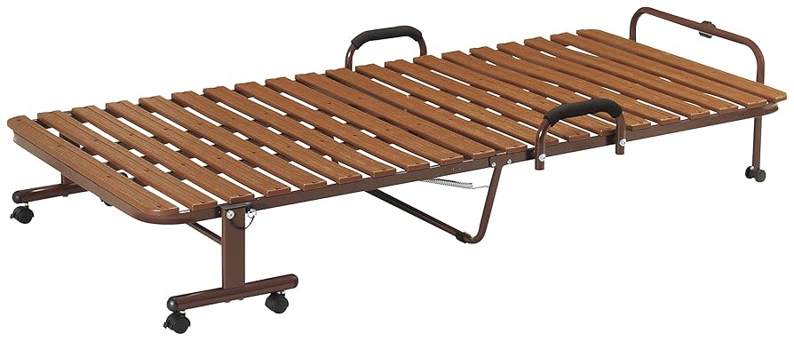 すのこベッド　折りたたみ式 KOEKI 弘益 UTILITY FBD-PS91(BR) 樹脂すのこ折り畳みベッド 97