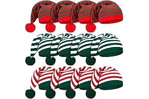 Ramede Christmas Knitted Elf Hats for Adults