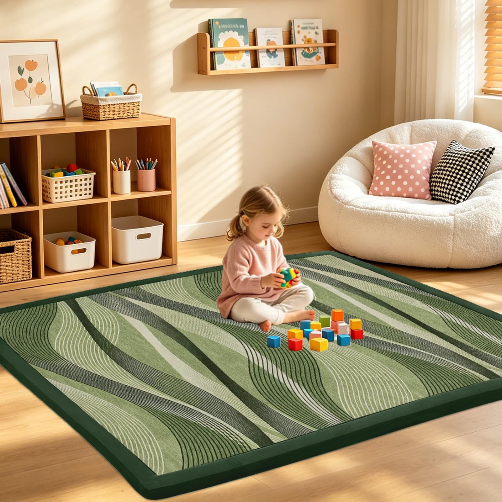 Tappeto Neonato 2cm Tappeti Gioco Bambini 140 x 160 cm | Lavabile Antiscivolo Morbido Tatami per Yoga,Esercizio Fisico Gattonare, Scendiletto per Box e Aree Gioco per Bambino