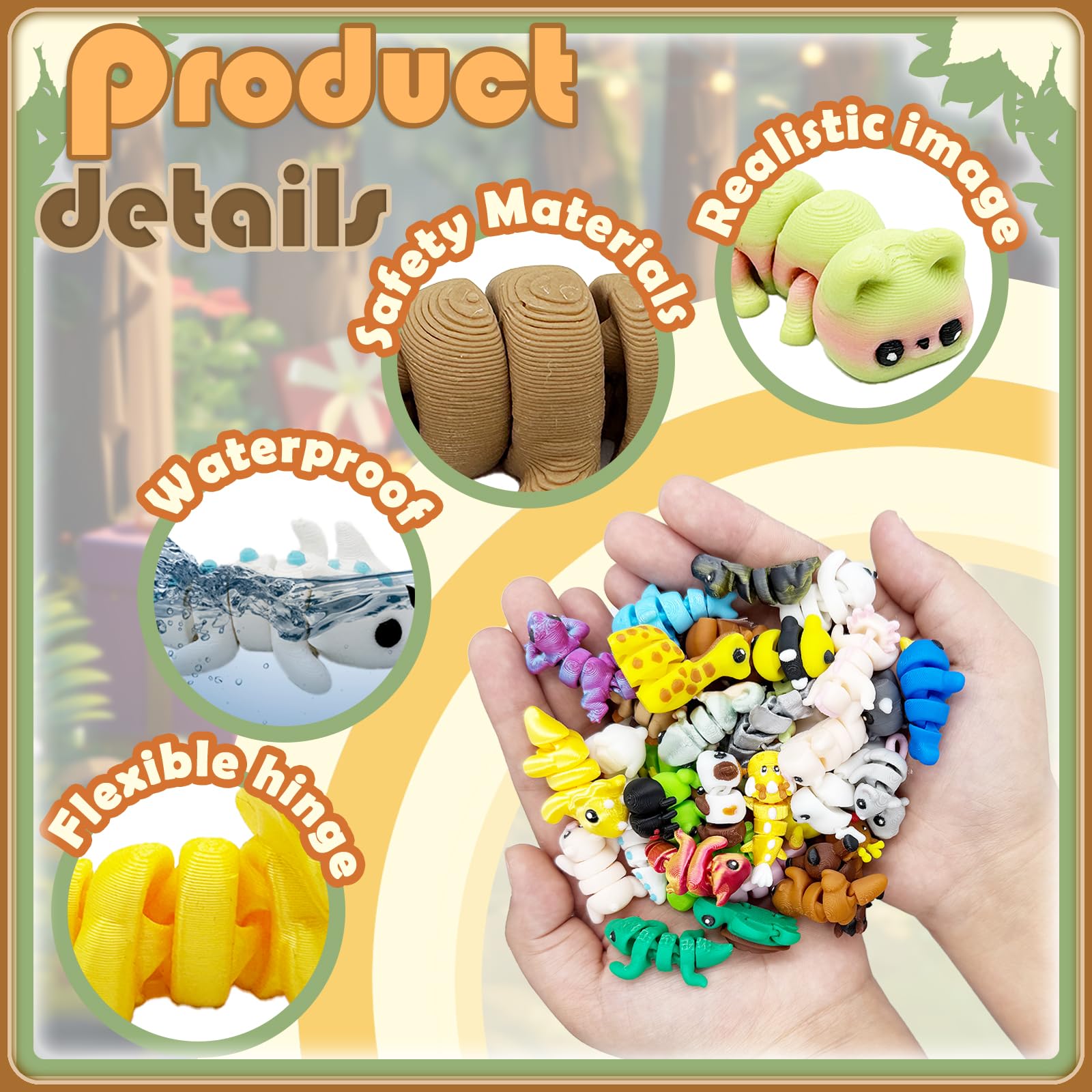 Zestaw figurek tajemniczych mini zwierząt, 30 szt., nadruk 3D, małe zwierzę, elastyczne fidget, nadruk 3D, urocze zwierzę, do dekoracji świątecznych, małe figurki zwierząt, wykwintne urocze zwierzątko