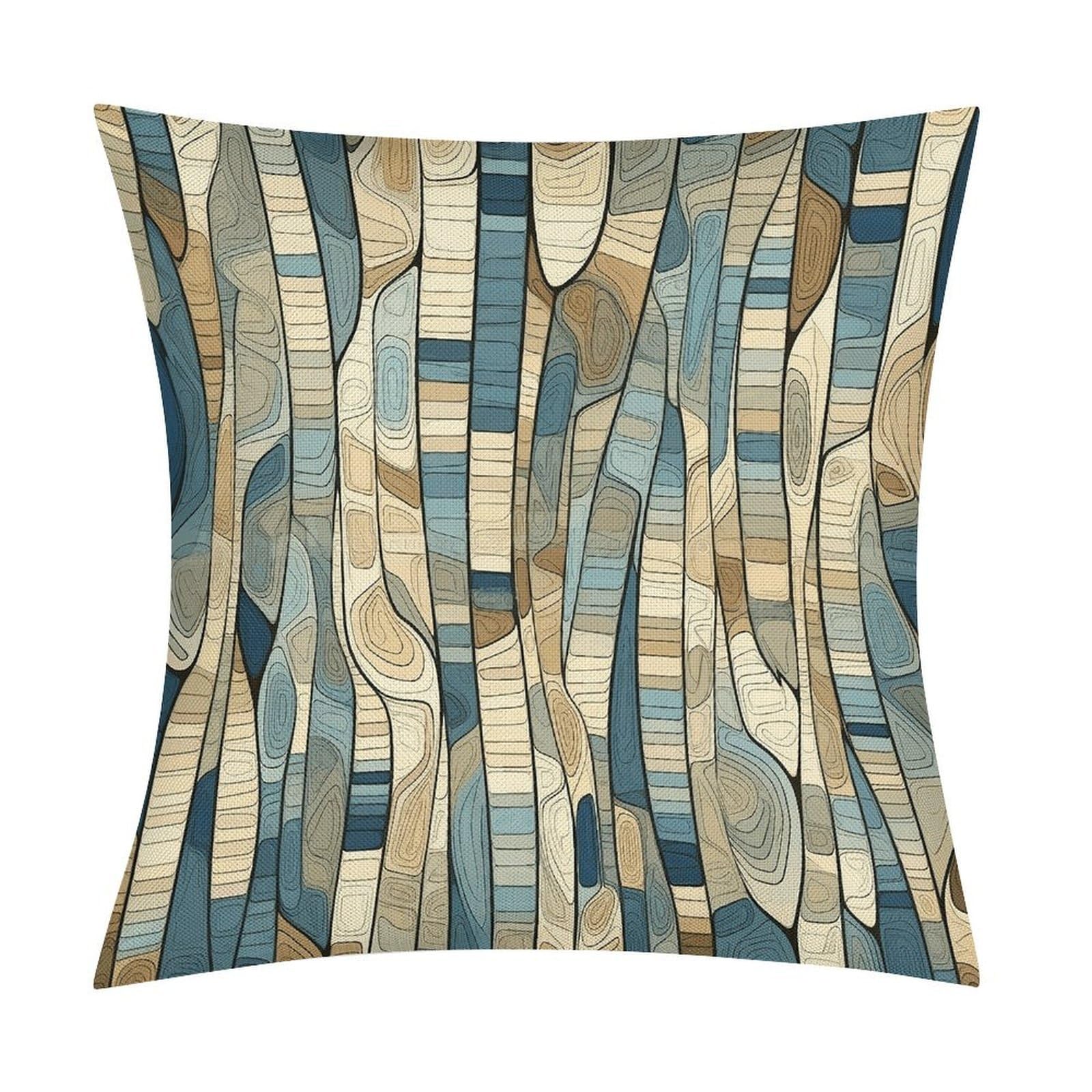 Adfgyerh Style Shape Pattern Pillow Covers Soft And Comfortable Invisible Zipper ，Home Decor 18X18 Inch Edging Technology，Throw Pillow Covers For Couch Sofa Bedroom Living Room.