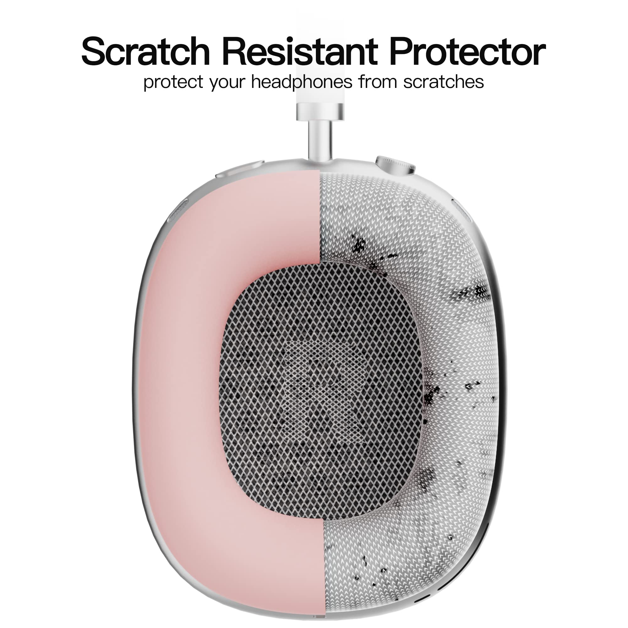 Housse De Protection Coquillage Pour AirPods Max - TPU Transparent Souple, Anti-rayures (rose)