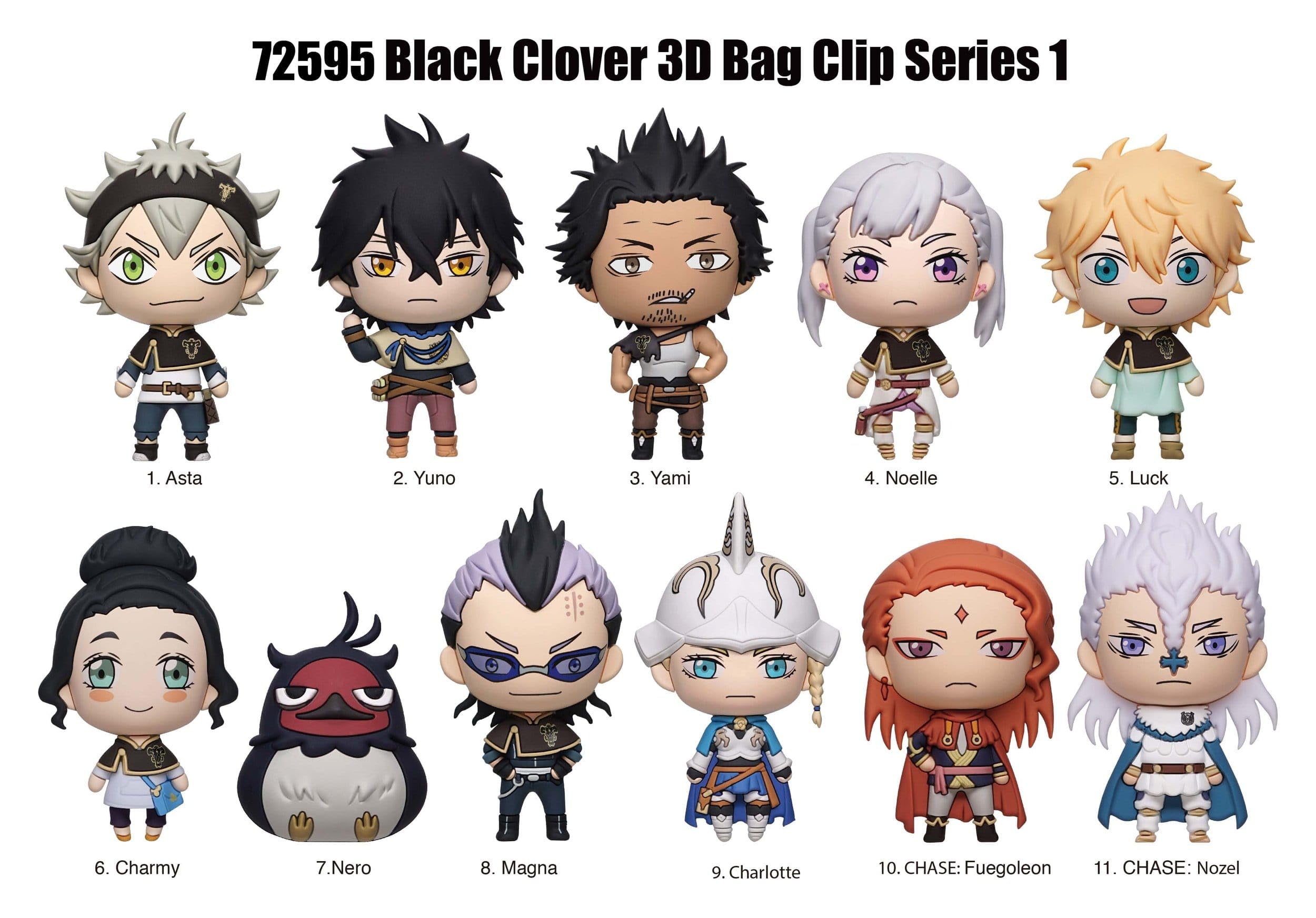 Black Clover Monogram Series 1 Clipe de bolsa de espuma 3D | 1