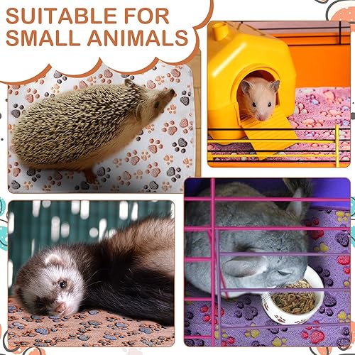 Miniatura 4 de 20 piezas de manta de forro polar PET pequeña, lavable, impermeable, ropa de cama para animales pequeños, cobayas, cachorros, perros, gatos,
