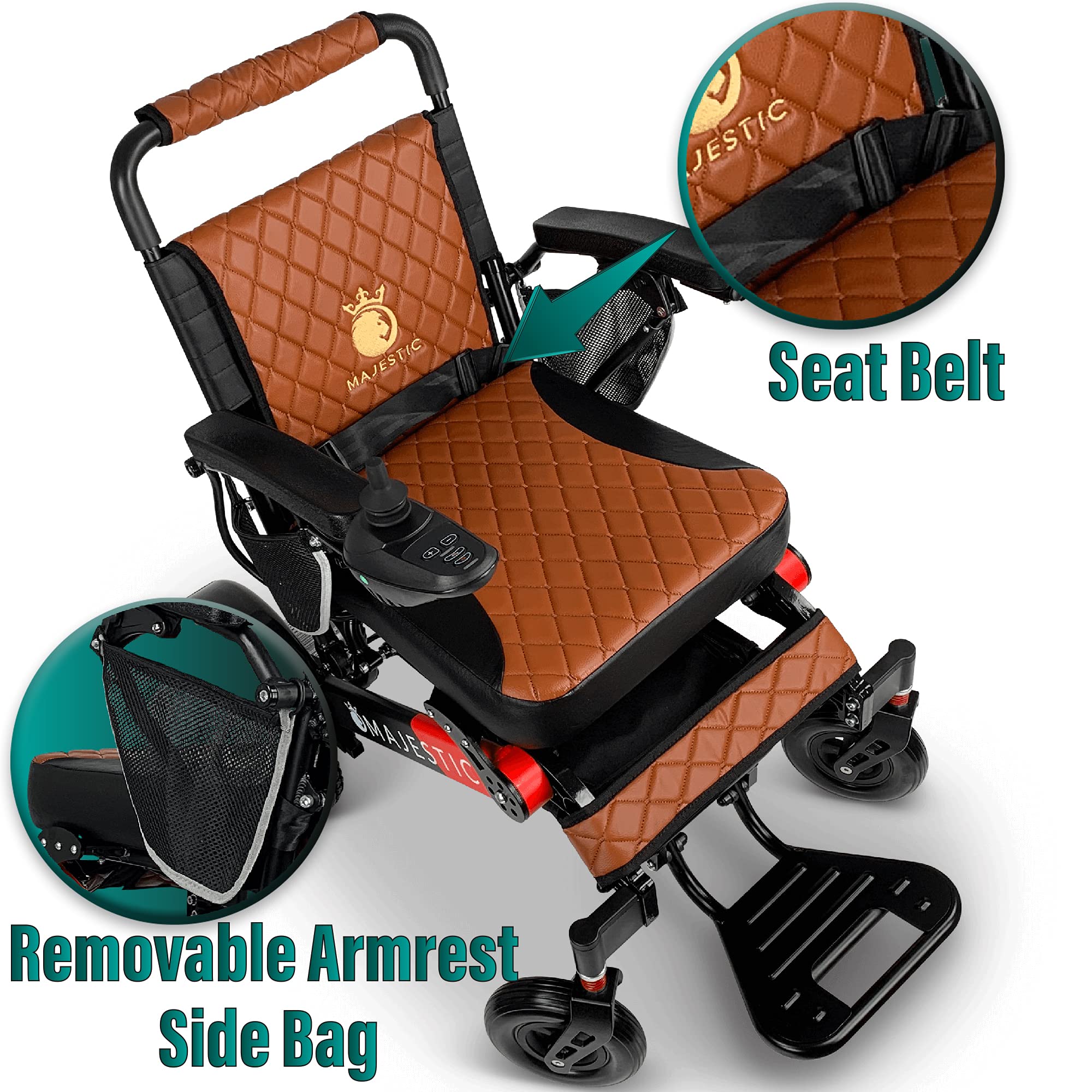 Buy MALISA Electric Wheelchair for Adults, Folding All Terrain