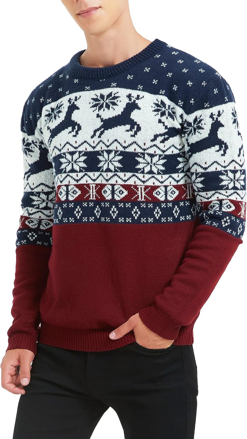 *daisysboutique* Men's Holiday Reindeer Snowman Santa Snowflakes Sweater - Image 5