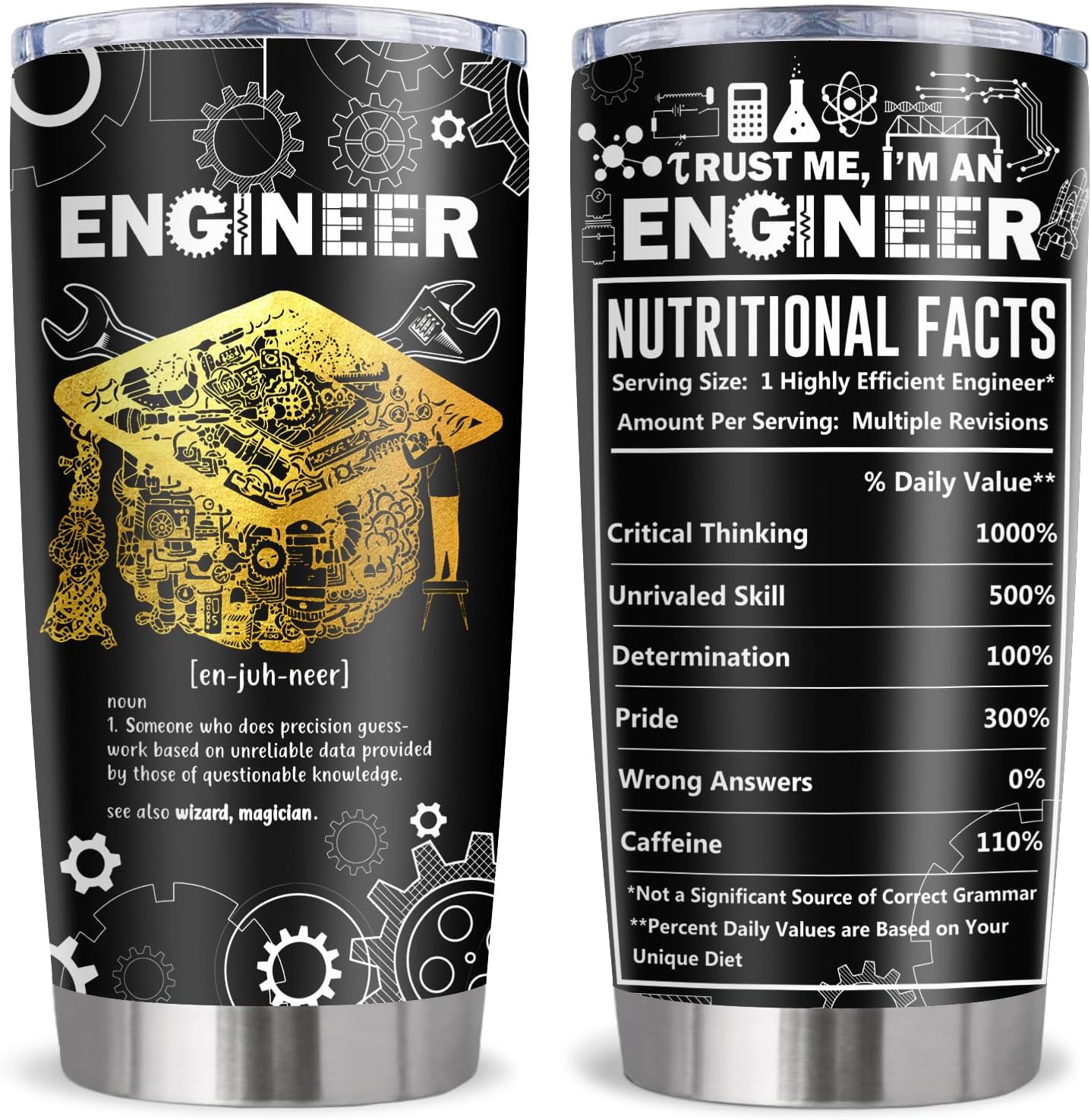 Engineer Gifts, Gift for Engineers Tumbler 20Oz, Mechanical Engineering Gifts for Men, Civil Engineering Student Graduation gift