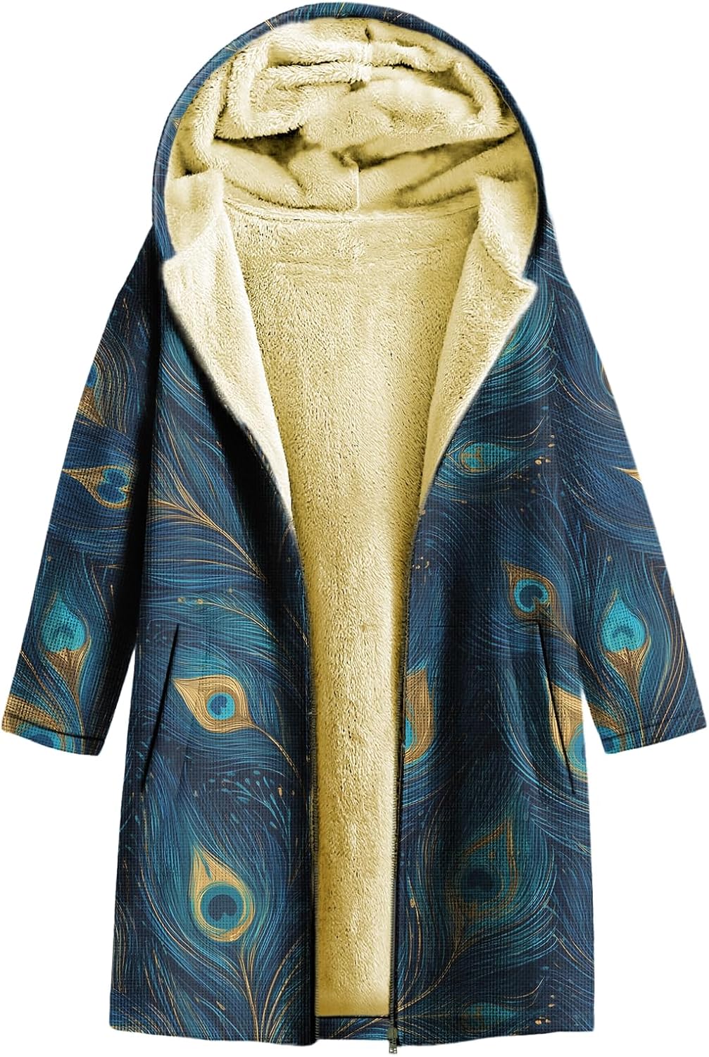 Fall Jackets For Women 2025 Western Long Sleeve Sherpa Fleece Zip Up Retro Ethnic P...