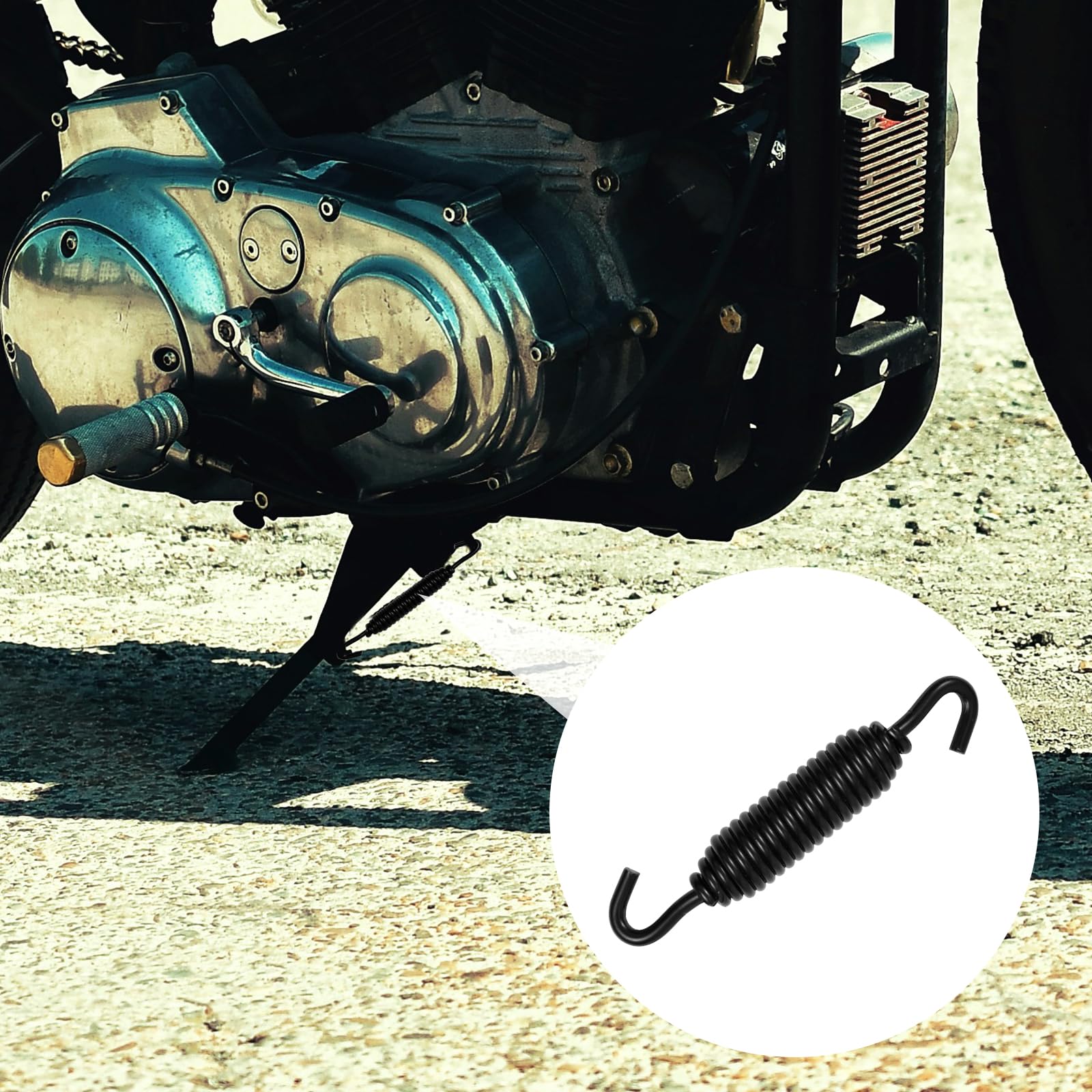 Ressort De Béquille Moto 10,2cm - Ressort Central Pour Softail 2007-2018 Noir