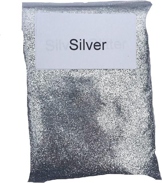 100g Fine Silver Craft Glitter Perfect for Arts & Crafts Project Fine Grade Sprinkle Sparkle Shine Bulk Resealable Bag Big Bag Christmas Grams Cheap Glitter. Lots of Colours Available.