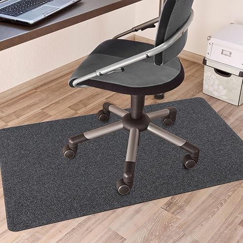 Miniatura 8 de U'Artlines Tapete para silla de oficina para suelo de madera dura, antideslizante, 36 x 48 pulgadas, no curvo, tapete para silla rodante de