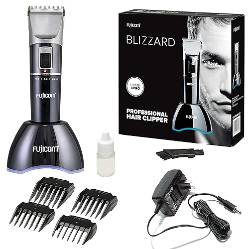 Miniatura 6 de Cortapelos para hombres, recortadora profesional, inalámbrica, recargable, con kit de corte de pelo de 2 velocidades, de bajo ruido, con hoja de