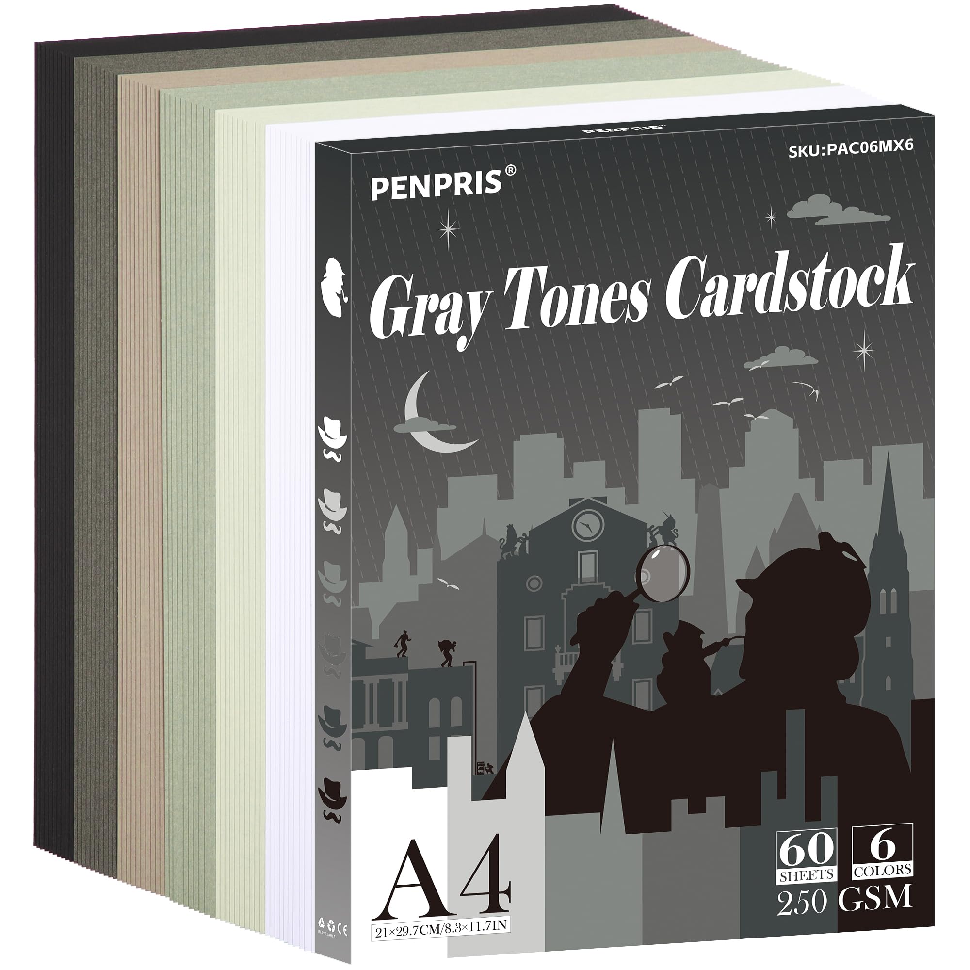Grey Tones Cardstock
