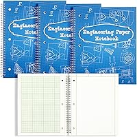 Vista 1 de Colarr Engineering Computation Pad 8.5" x 11" Engineering Wirebound Spiral Notebook Grid Pad 5 Squares Per Inch Graph Paper for Drafting Drawing Blue
