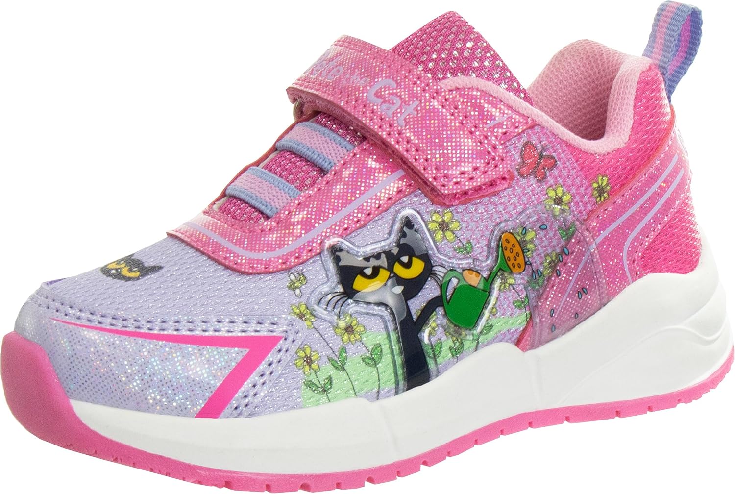 Josmo Girls Pete The Cat Sneakers (Toddler/Little Kid), Pink, 11