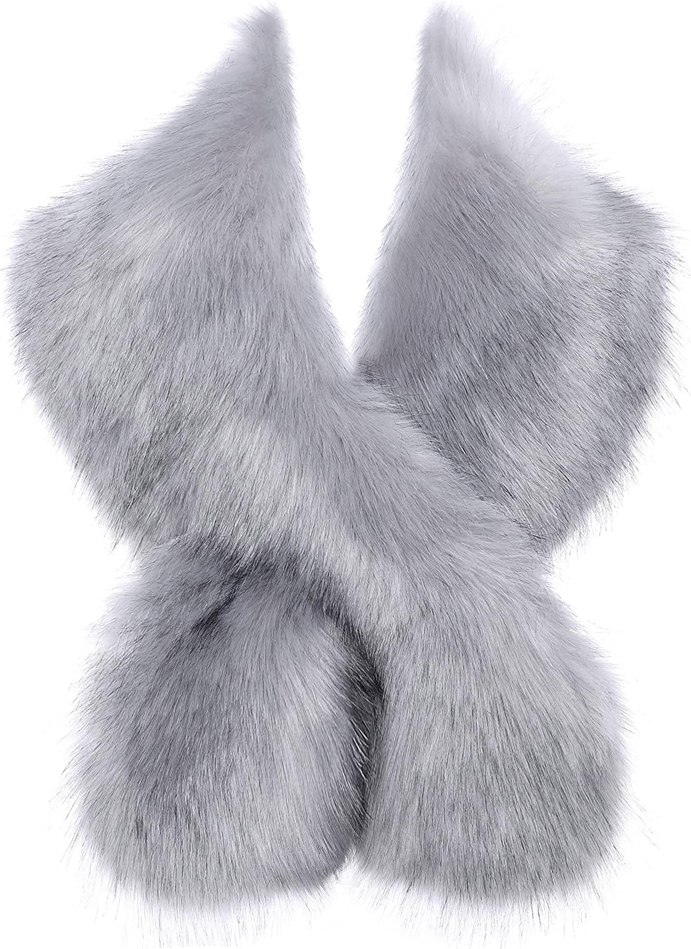 BABEYOND Womens Faux Fur Collar Shawl Faux Fur Scarf Wrap Evening Cape for Winter Womens Coat