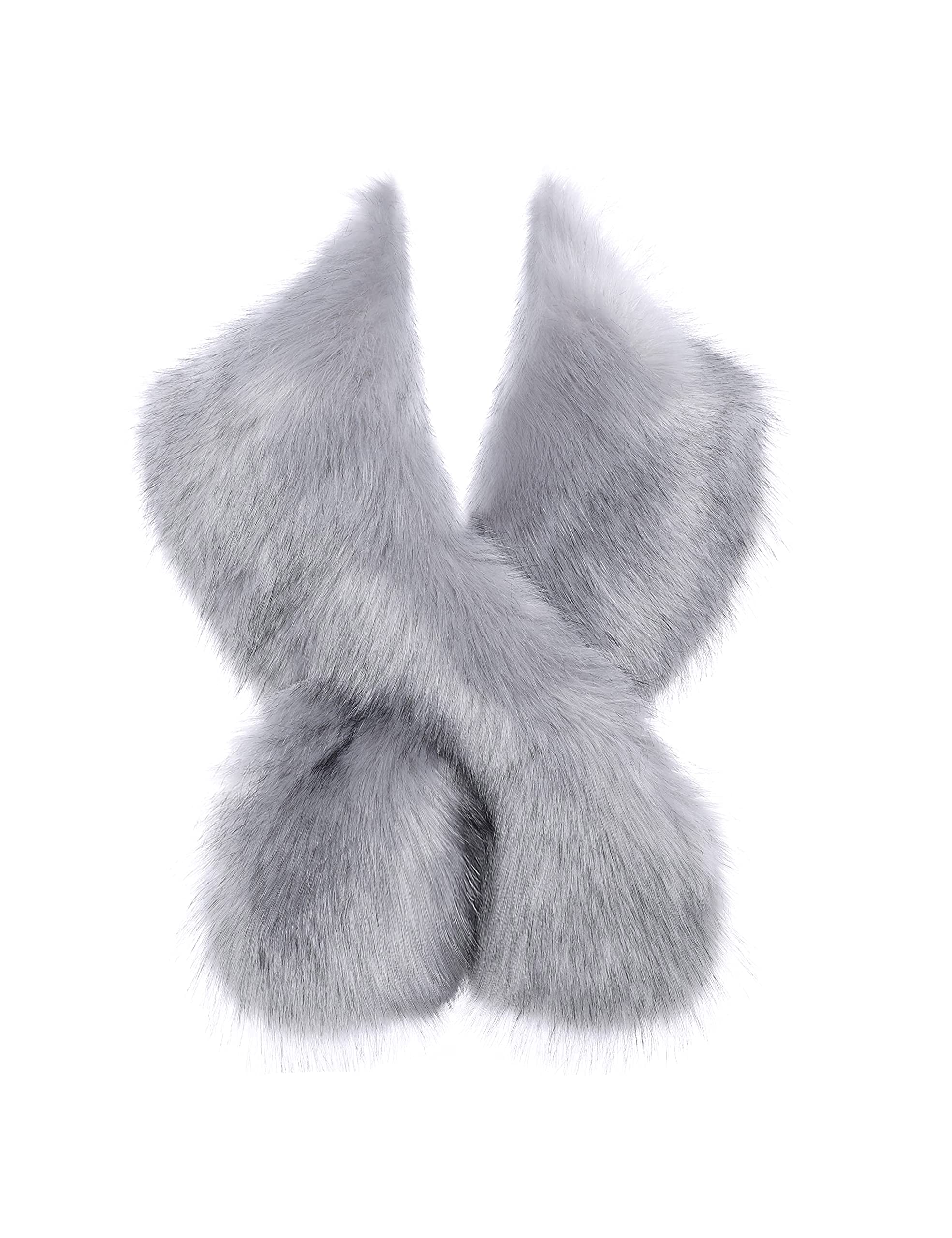 BABEYOND Women's Faux Fur Shawl Party Faux Fur Collar Fur Wraps for Winter Bridal Wedding Cover Up