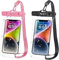 Vista 20 de Bolsa de teléfono impermeable - Funda para celular de 8.5 pulgadas a prueba de agua para viajes a la playa, artículos imprescindibles, soporte